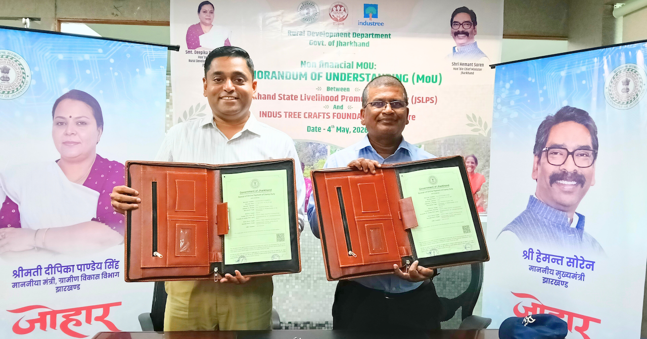 Industree Foundation signs MoU with Jharkhand State Livelihood Promotion Society (JSLPS)  to enhance regenerative bamboo-based women-led livelihoods
