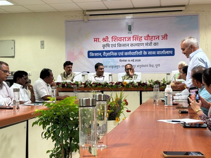 Shivraj Singh Chouhan reviews grape research at ICAR–National Research Centre for Grapes, pushes climate-resilient viticulture push