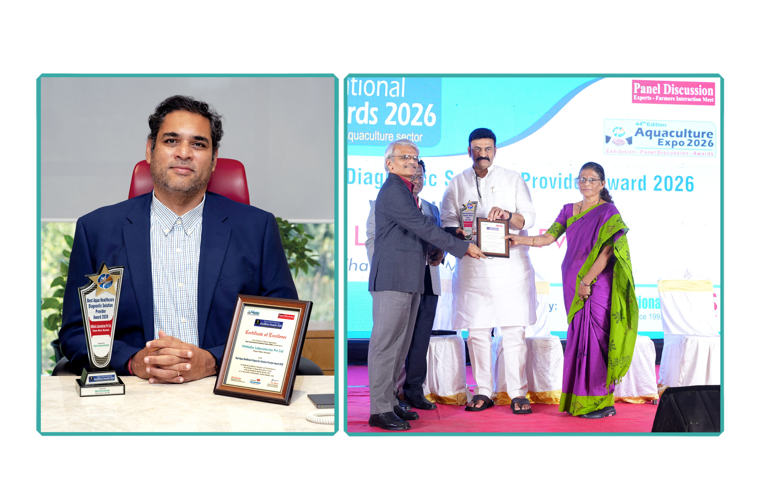 Dr. Rahul G. Warke receives Prestigious 'Best Aqua Healthcare Diagnostic Solution Provider Award 2026' at Aquaculture Expo 2026